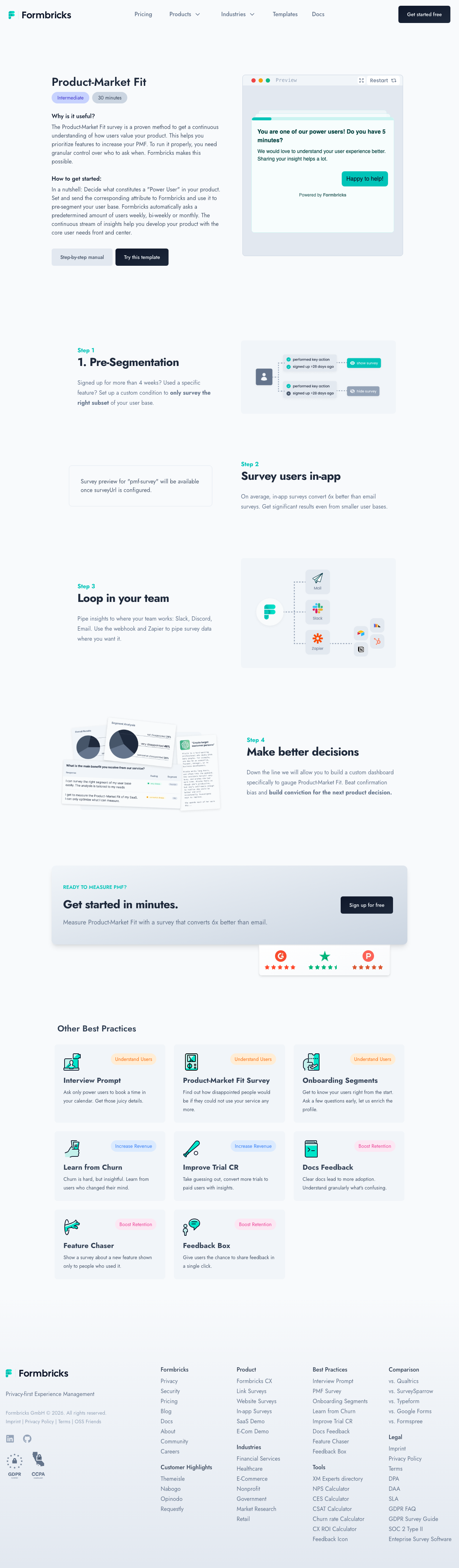Product-Market Fit Survey Template