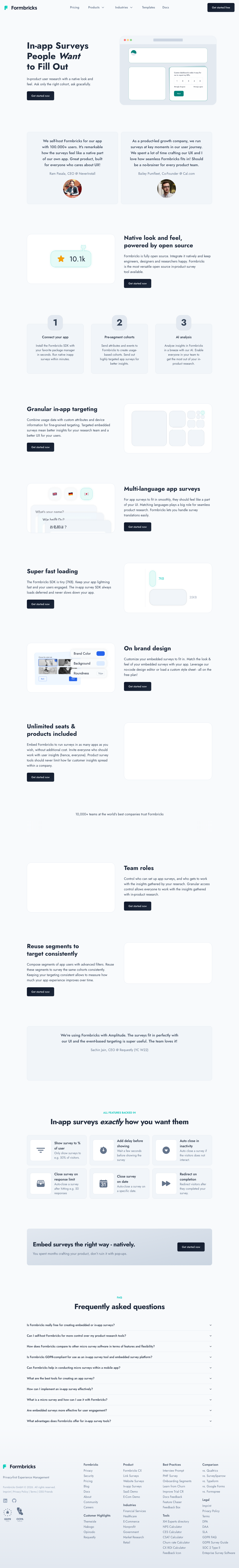 In-App Survey Features